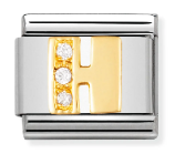 NOMINATION 'Letter H' Gold CZ 03030108