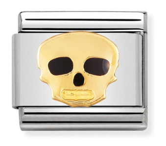 NOMINATION 'Skull' Enamel & Gold 03021608