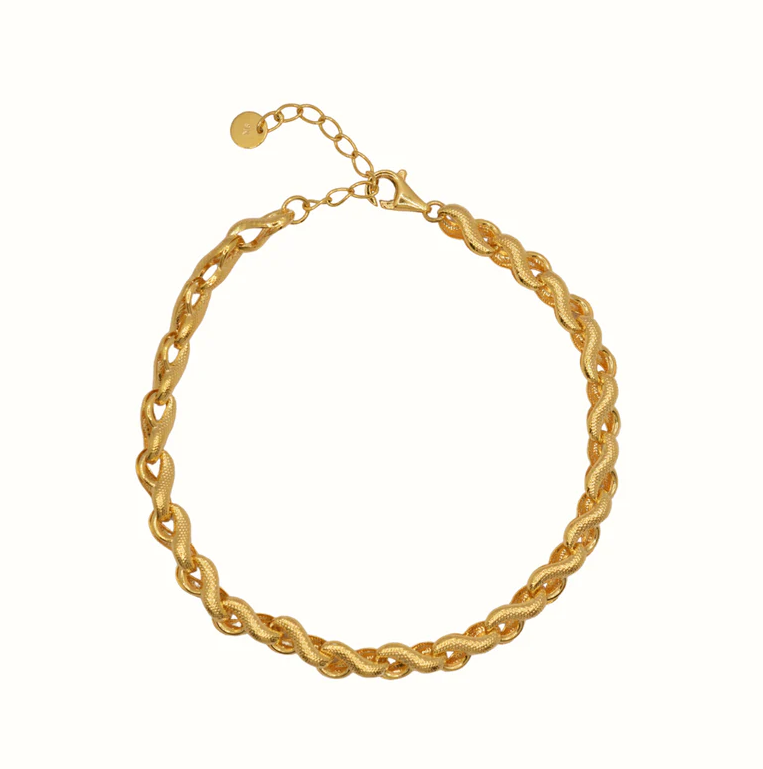 Yellow Gold Infinity Bracelet