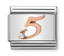 NOMINATION Number '5' Rose Gold 43031505
