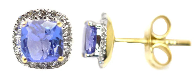 Tanzanite and Diamond  Earrings
