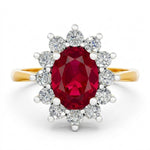 Gold Ruby & Diamond Dress Ring