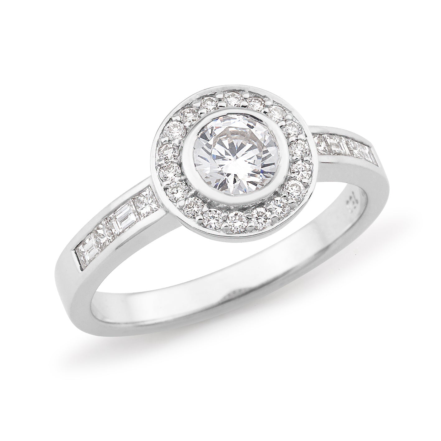 White Gold and Diamond Engagement Ring