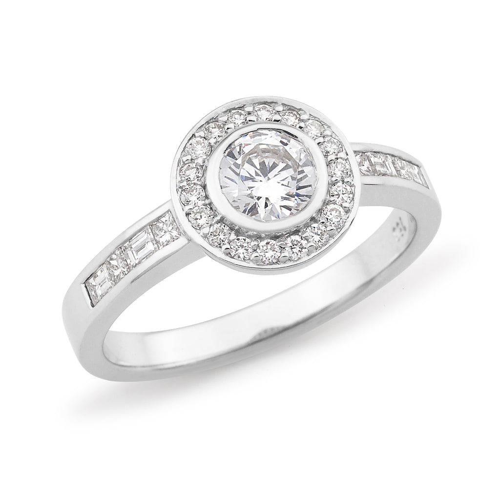 White Gold and Diamond Engagement Ring