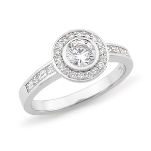 White Gold and Diamond Engagement Ring