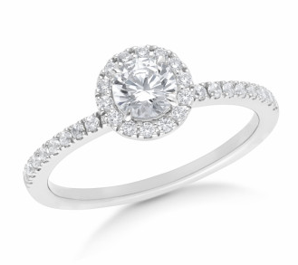 White Gold Diamond Engagement Ring