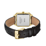 CLUSE Gracieuse Watch Leather, Black Lizard, Gold Colour