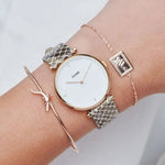 Cluse Triomphe Rose Gold Almond Python Strap Watch