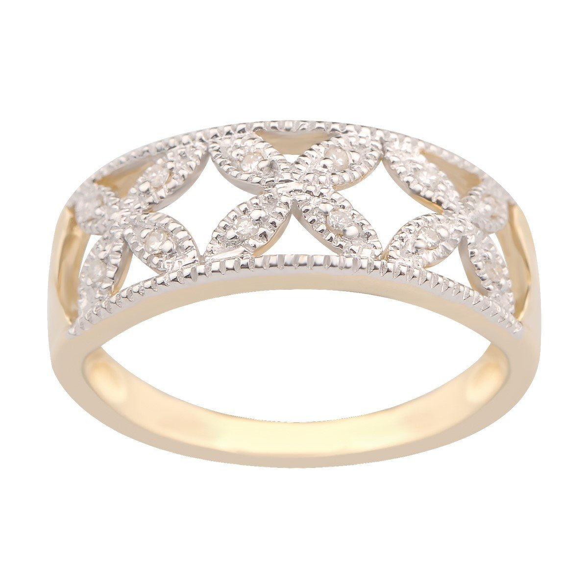 CH16223 MP5781 9ct YG Diamond 
TDW=0.06ct (S/C HI/P2) Ring