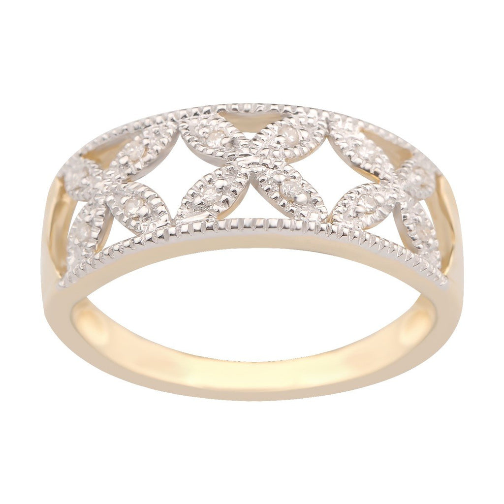 CH16223 MP5781 9ct YG Diamond 
TDW=0.06ct (S/C HI/P2) Ring