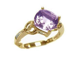 MP5790 9ct YG Amethyst (Purple cushion 8x8) & Dia 0.02ct Ring (7077283725476)