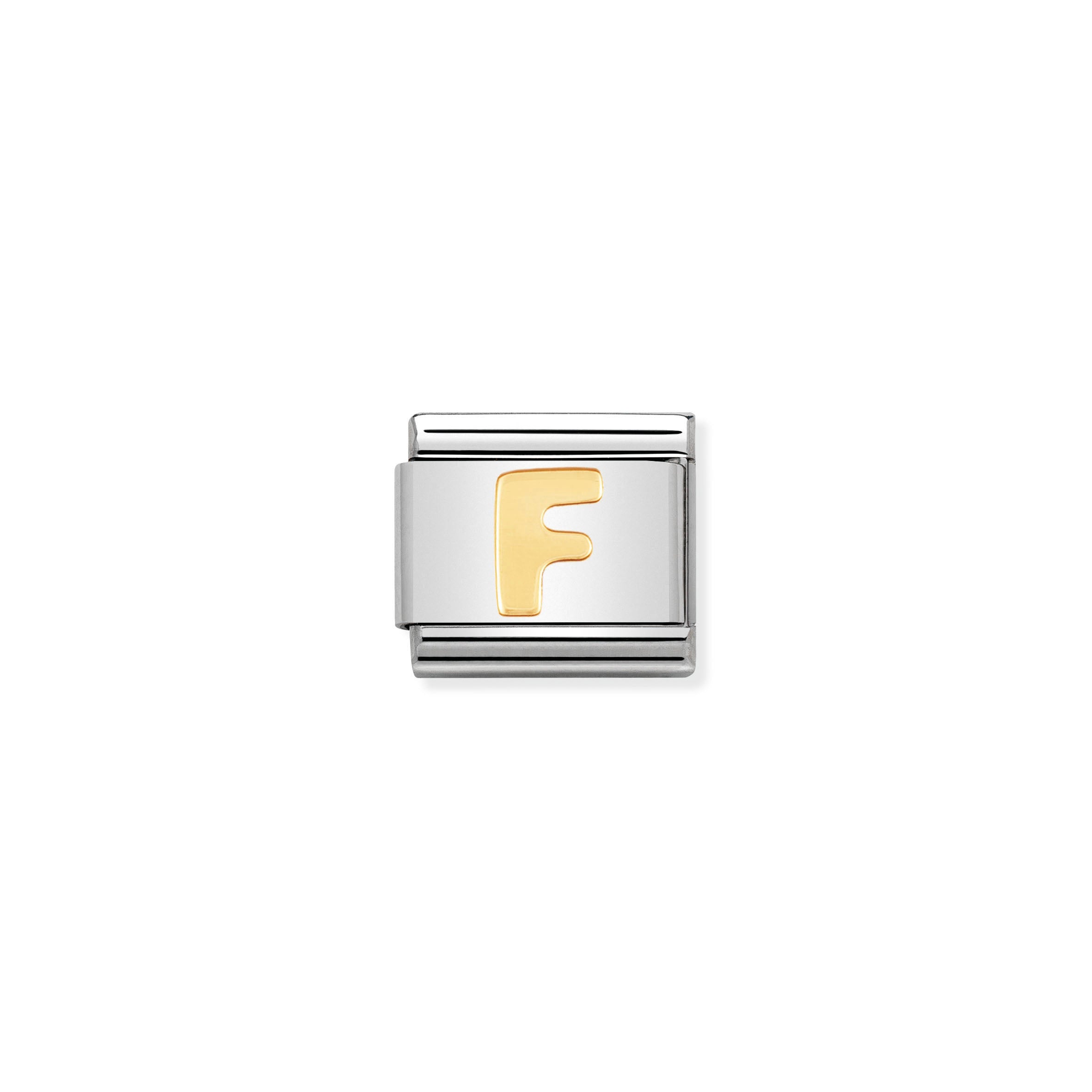 NOMINATION - Composable Steel & Gold Letter 'F'