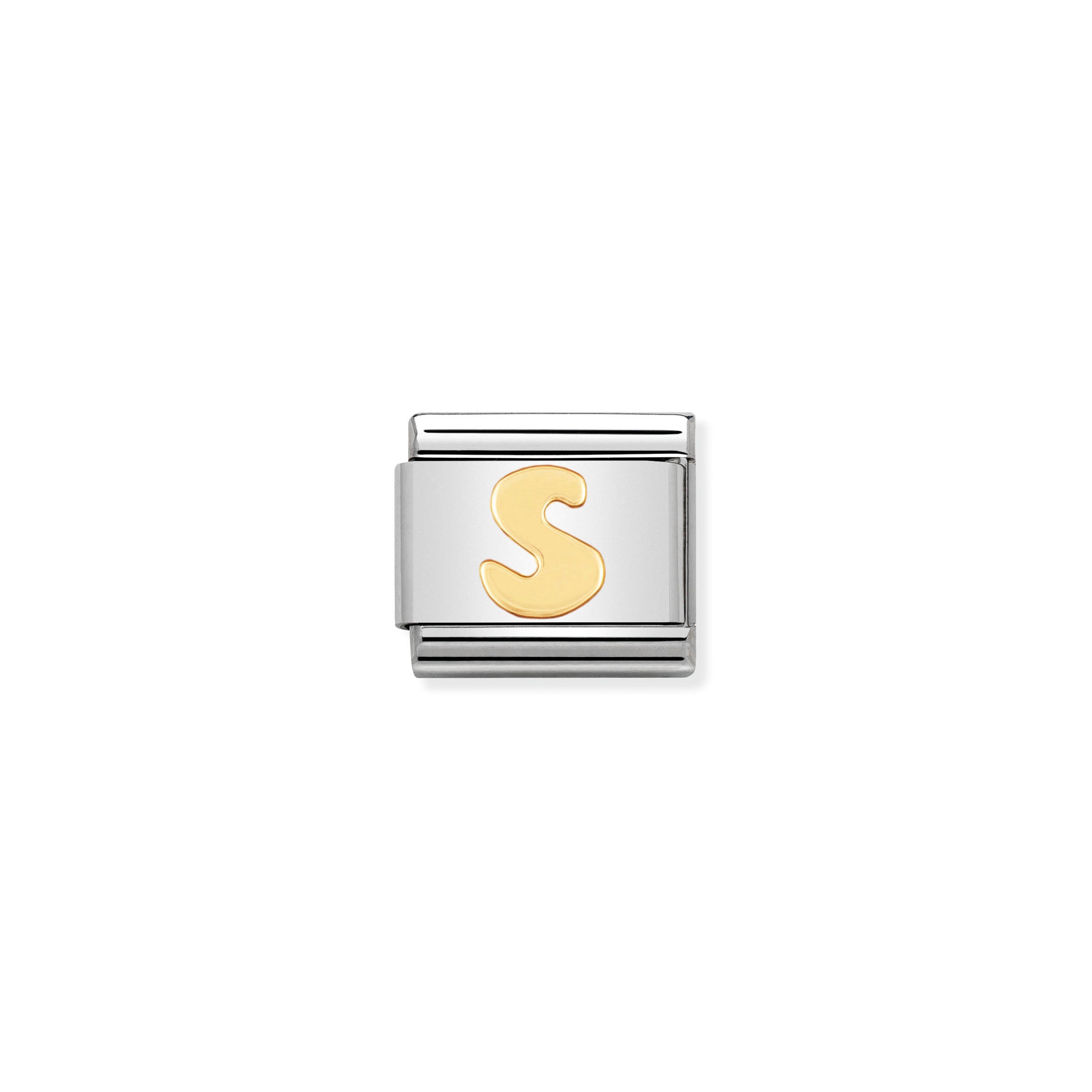 NOMINATION - Composable 030101 19- LETTERS composable classic st/st & 18ct gold (Letter S)