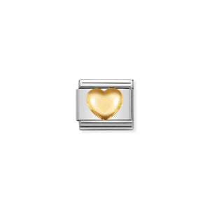 NOMINATION - Composable 030116 01 COMP Classic LOVE  st/steel & 18ct gold (Raised Heart)