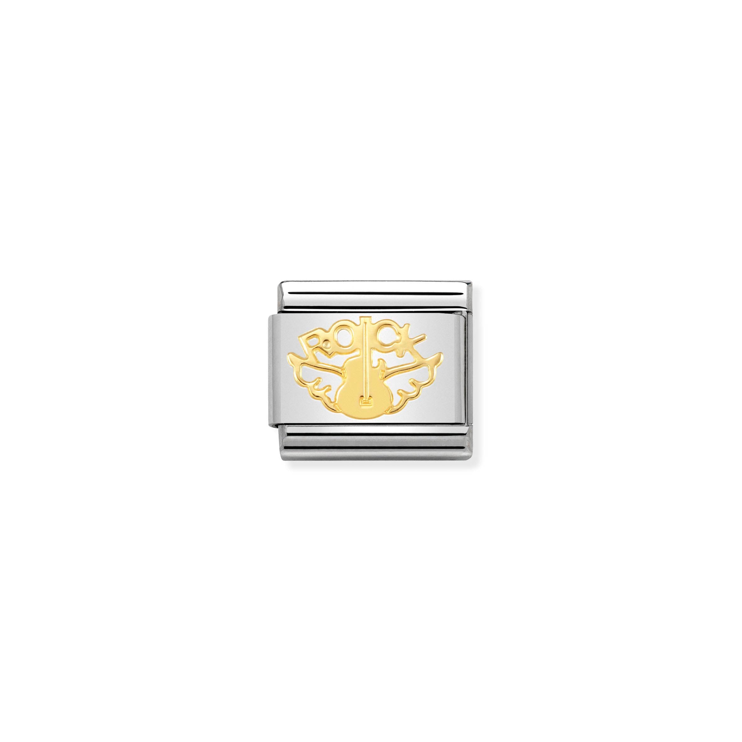 NOMINATION - Composable Classic SYMBOLS st/steel & 18ct gold (Rock Angel)