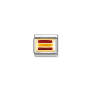 NOMINATION - Composable Steel, Enamel & Gold Europe Flag 'Spain'