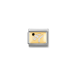 NOMINATION - Composable 030203 07 SPORTS st/steel, enamel & 18ct gold (Karate)