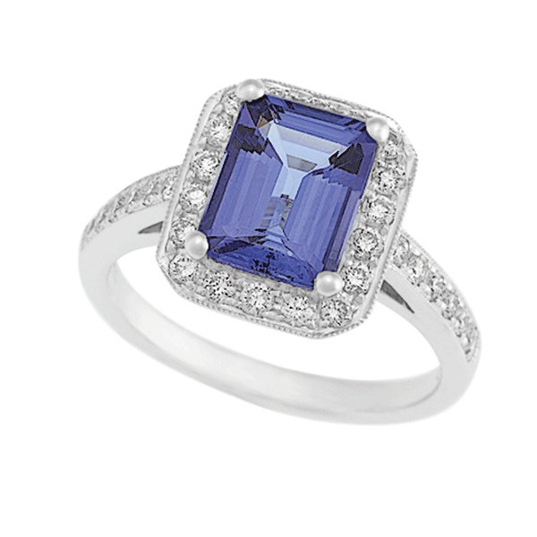 18ct Gold Emerald Tanzanite Ring