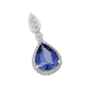 18ct Gold Pear Tanzanite Pendant