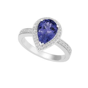 18ct Gold Pear Tanzanite Ring