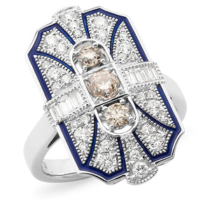 Diamond Claw/Bead Set Dress Ring