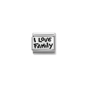 NOMINATION - Composable Classic st/steel & 925 silver (I love family) 33010234