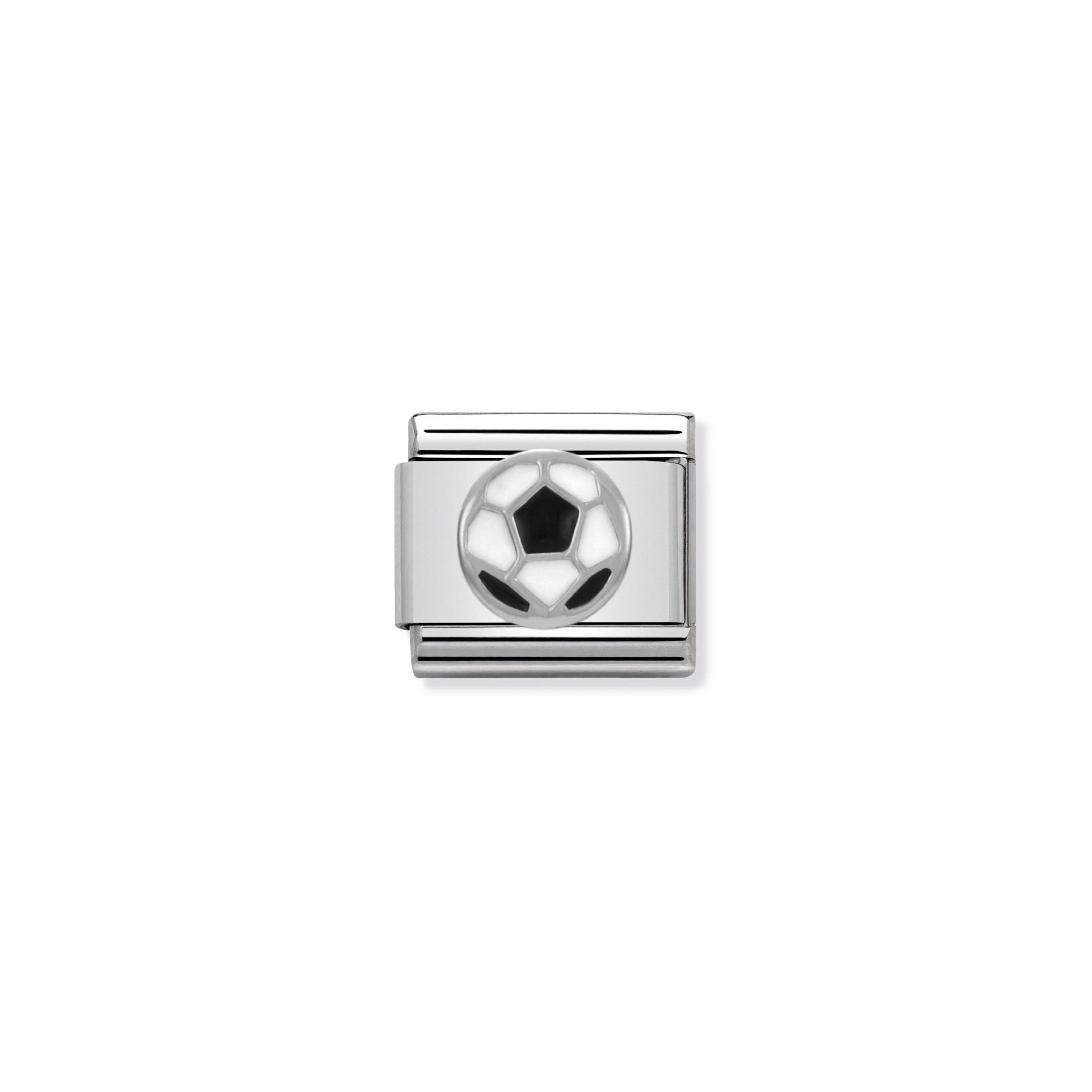 NOMINATION - Composable 330202 13 Classic SYMBOLS st/steel, enamel & silver 925  (Soccer Ball)