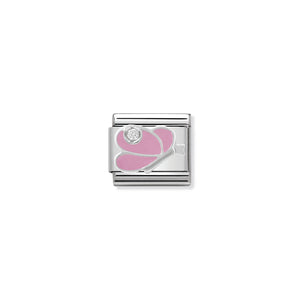 NOMINATION - Composable 330305 07 Classic SYMBOLS st/steel, enamel, Silver 925, cz (Pink Butterfly)