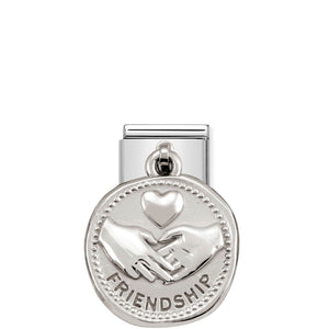 NOMINATION - Composable Classic CHARMS WISHES st/steel & silver 925 (Friendship)