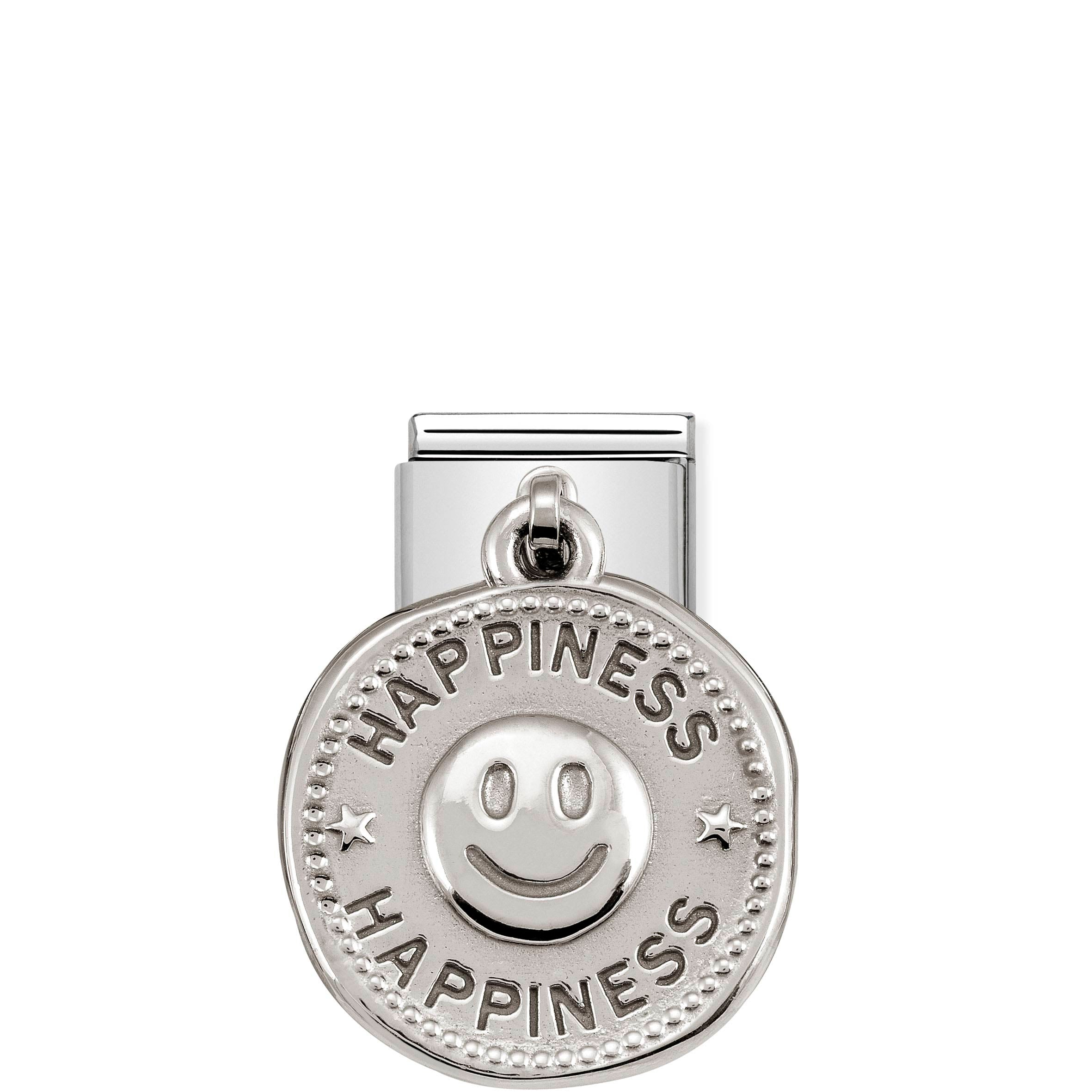 NOMINATION - Composable Classic CHARMS WISHES st/steel & silver 925 (Happiness)