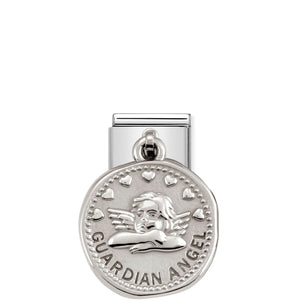 NOMINATION - Composable Classic CHARMS WISHES st/steel & silver 925 (Guardian angel)