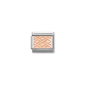 NOMINATION - Composable 430101 03 Classic ROSE GOLD PLATE st/st, 9ct rose gold CUSTOM (Weave)