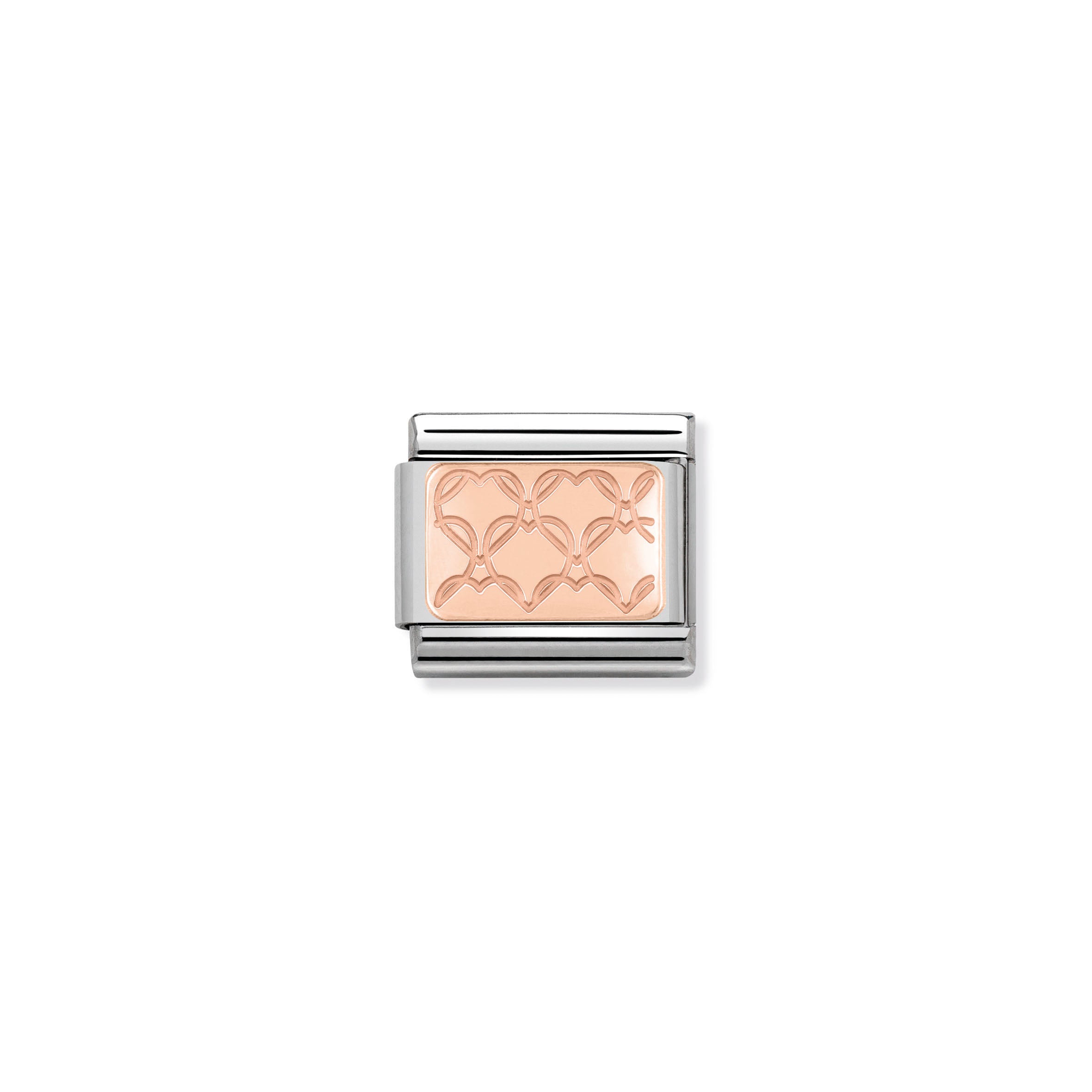 NOMINATION - Composable 430101 07 COMP Classic ROSE GOLD PLATE st/st, 9ct rose gold (Hearts)