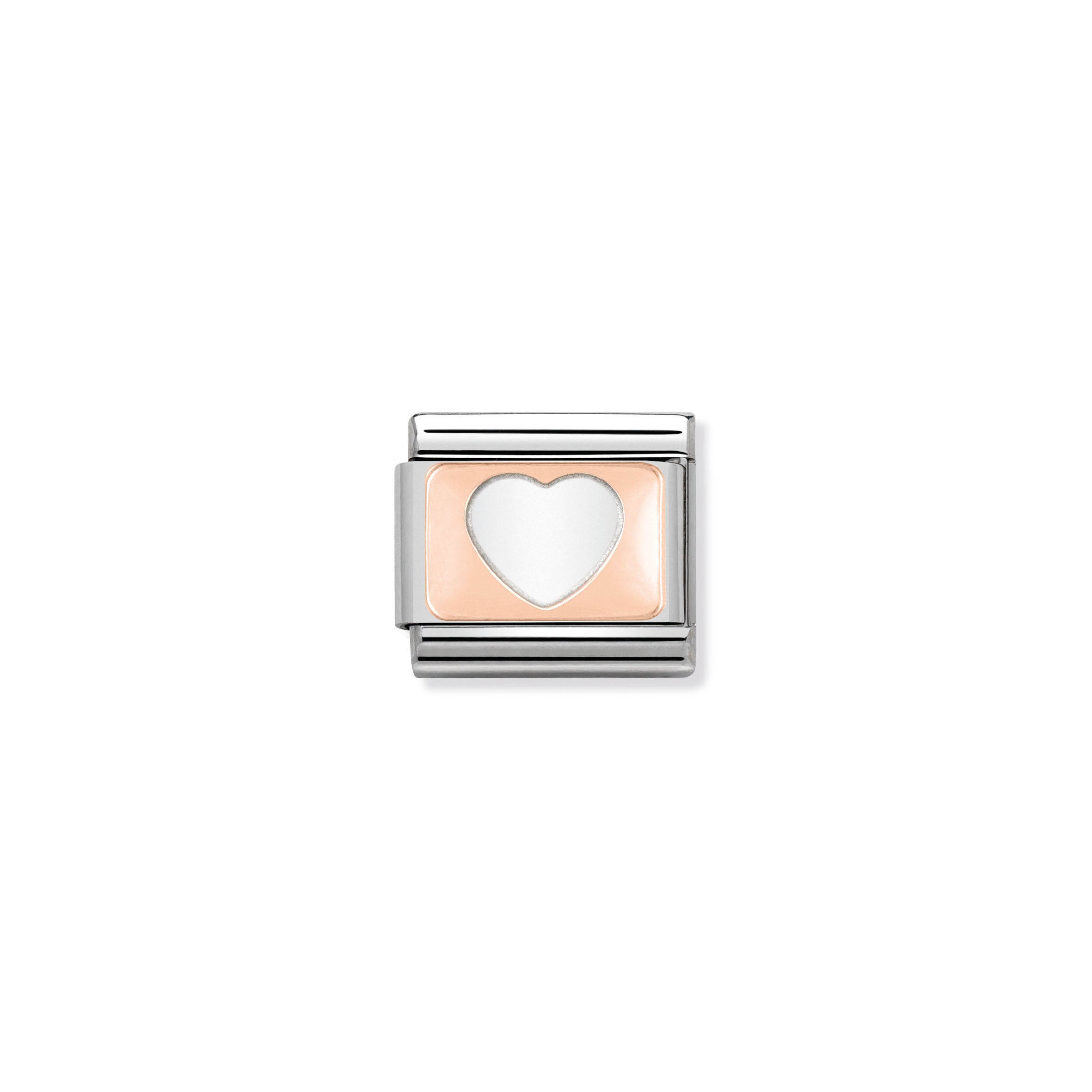 NOMINATION - Composable 430101 08 COMP Classic ROSE GOLD PLATE st/st, 9ct rose gold (Heart)