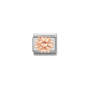 NOMINATION - Composable Classic RELIEF SYMBOLS st/steel & 9ct rose gold (Daisy)