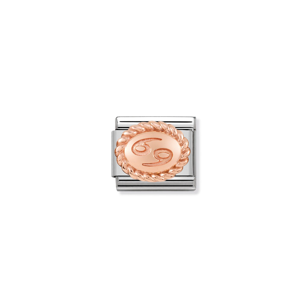 NOMINATION - Composable 430109 04 OVAL ZODIAC Classic st/st & 9ct rose gold (Cancer)