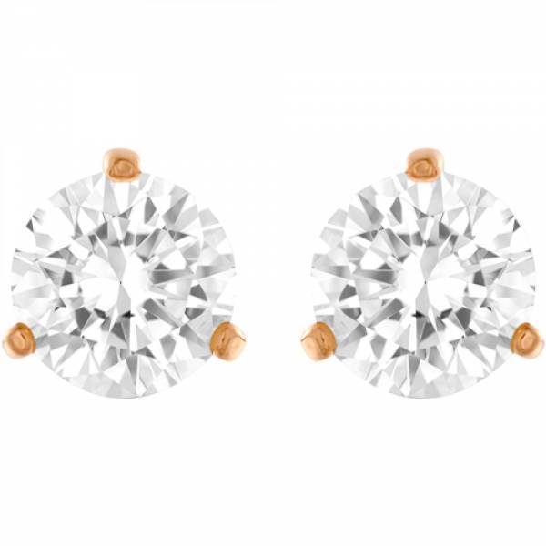 Swarovski Rose Gold Solitaire Earrings