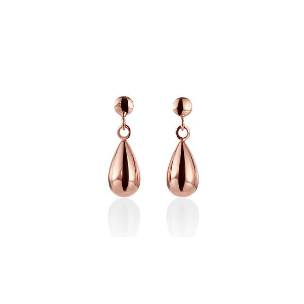9 Carat Rose Gold Drop Earrings