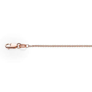 9ct rose gold 45cm cable chain