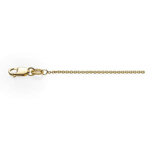 Yellow Gold 30 Gauge Cable Chain 45Cm 1.70gm