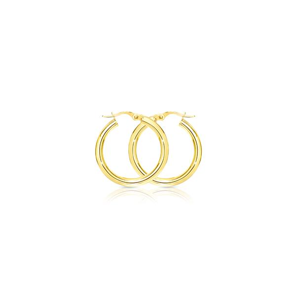 9ct 20mm polished hoops