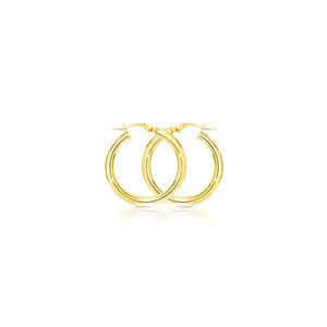 9ct 20mm polished hoops