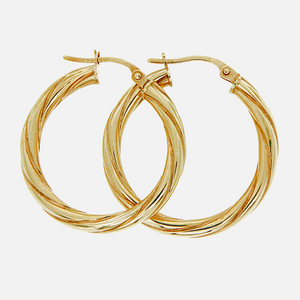 9ct 20mm twist hoops