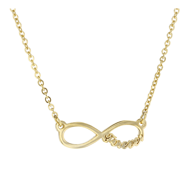 9ct 45cm Infinity with Forever Necklace