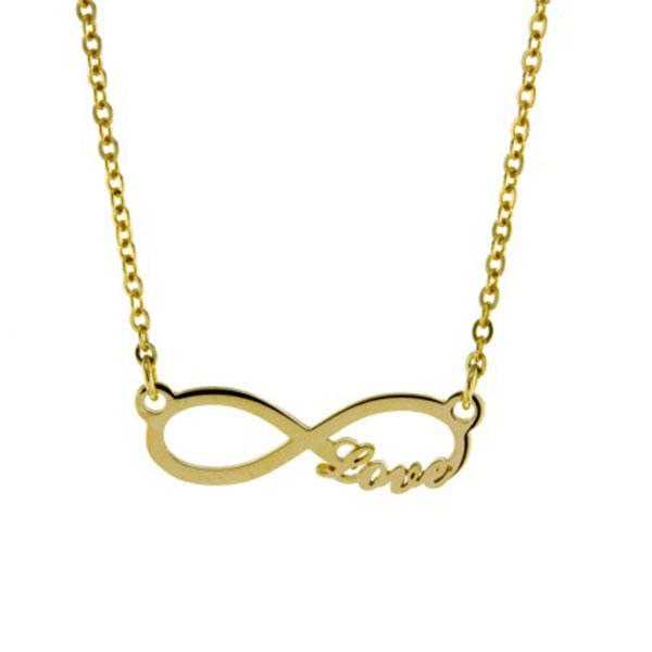 9ct 45cm Infinity with Love Necklace