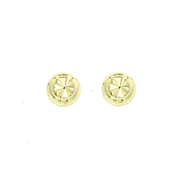 9ct 6mm diamond-cut ball studs
