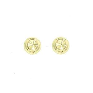 9ct 6mm diamond-cut ball studs