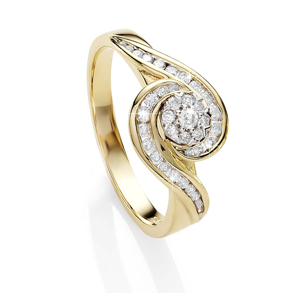 9ct Diamond 0.33ct Engagement Ring