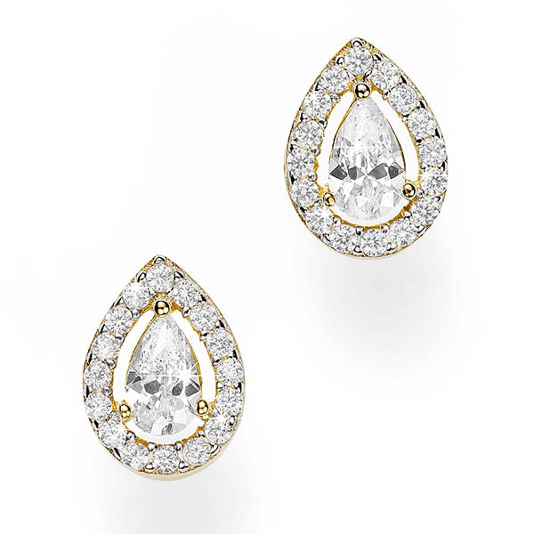 9ct Gold Cubic Zirconia Earrings