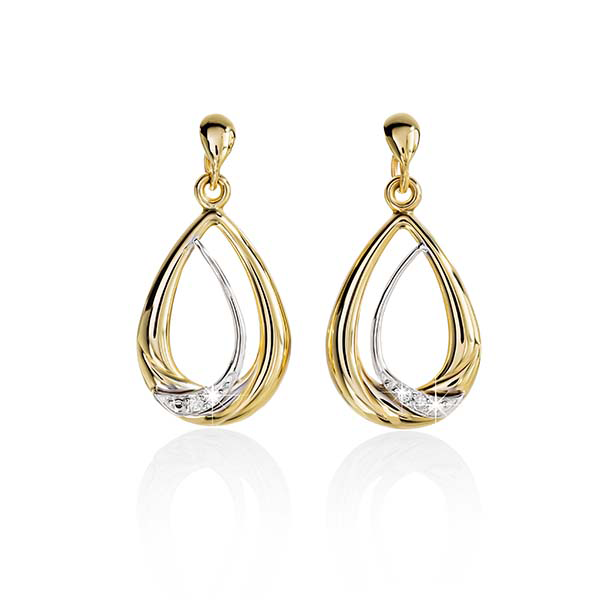 9ct Gold Diamond Earrings